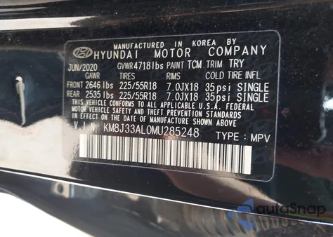 2021 Hyundai Tucson Ultimate from USA, damaged, VIN KM8J33AL0MU285248